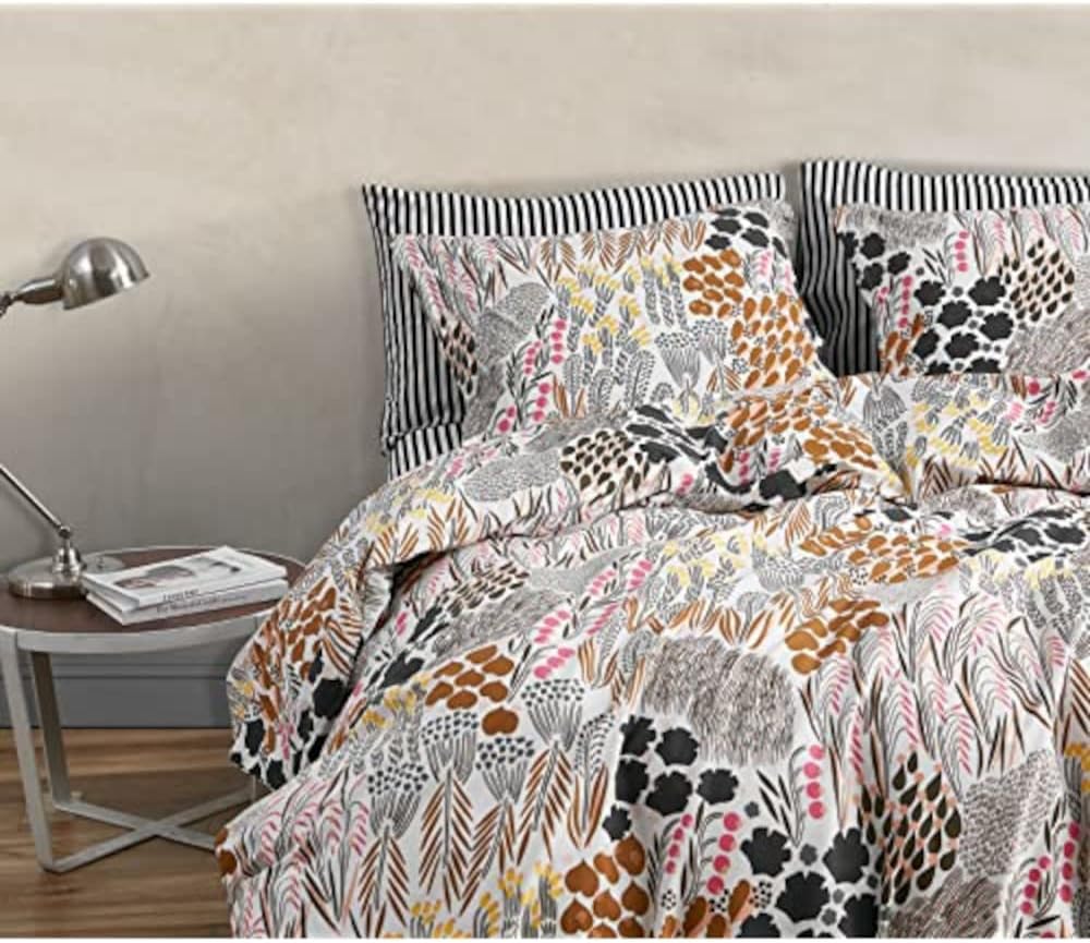 Marimekko - King Duvet Cover Set, Cotton Percale Bedding with Matching Shams, All Season Home Decor (Pieni Letto Multicolor, King)