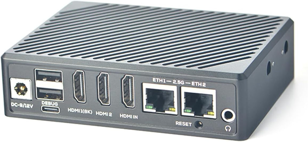 NanoPC-T6 LTS Mini Computer WiFi Router, Office Home Smart IoT Gateway, Rockchip RK3588 CPU 6Tops NPU, with 2X PCle 2.5G Ethernet Port for AI edge computing, Support M.2 NVMe SSD Module (4+64GB)