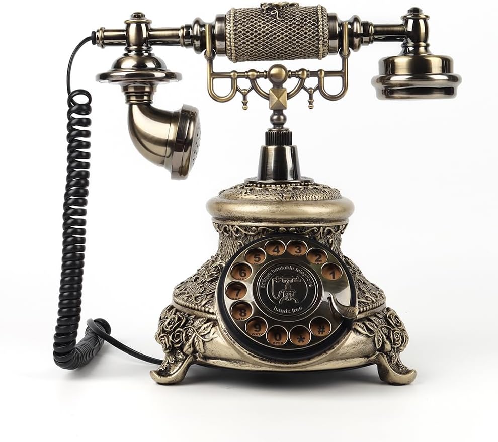 Antique European Wedding Birthday Party Audio Guestbook Phone (Vintage Bronze)