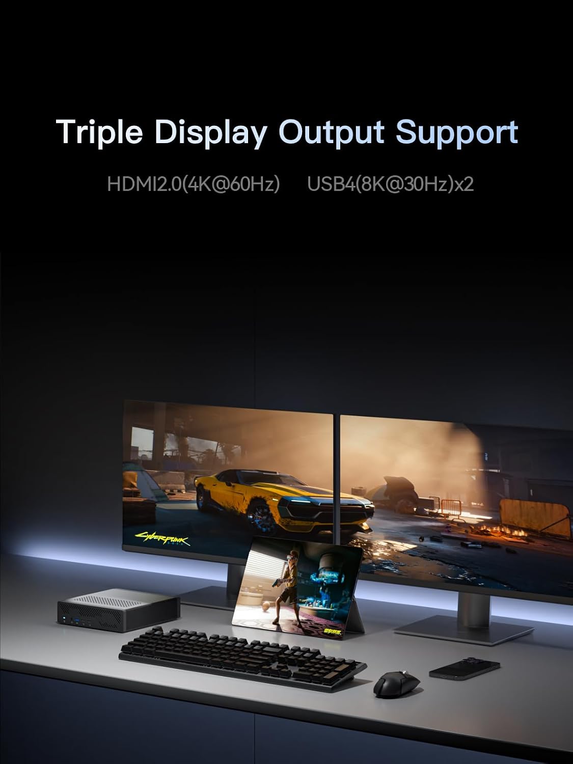 MINISFORUM MS-01 Workstation Core i9-13900H Mini PC 32GB RAM 1TB SSD Micro Computer, 2xUSB4 1xHDMI Display, 2x2.5G LAN Port, 3X SSD Slot, 2x10G SFP+ Port, Support Discrete Graphics Cards