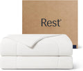 REST® Evercool® Cooling Comforter, Twin/Twin XL, Blanket for Hot Sleepers, All Season Bedding to Keep Cool for Night Sweats, Breathable Lightweight Blanket, 68'x90' Inches, Arctic White