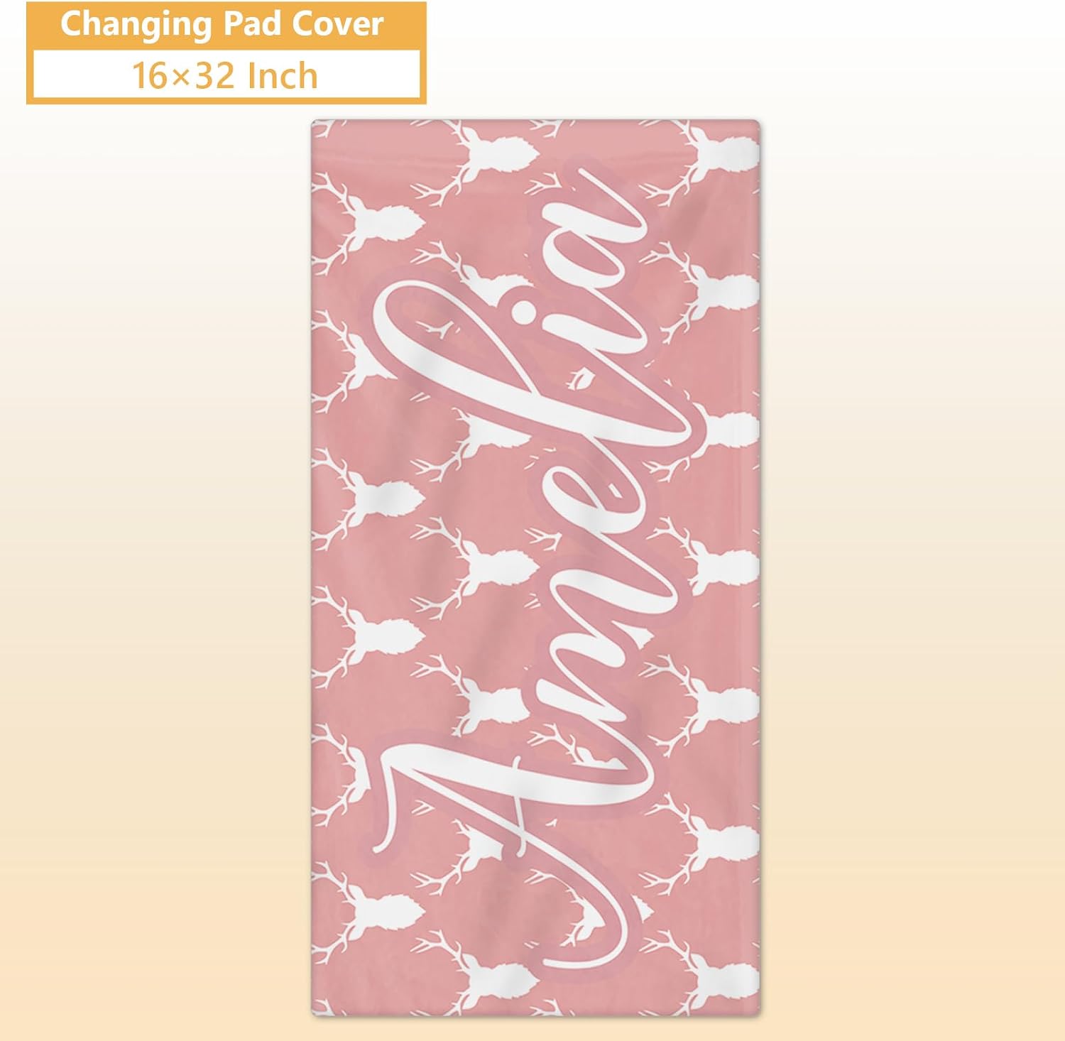 Terwex Personalized Baby Crib Bedding Set, 5 Pcs Custom Name Nursery Bedding Set, Pink Woodland Deer Baby Bedding Set for Girl, Double Layer Baby Crib Sets, Customized Gifts for Toddlers Kids Infants