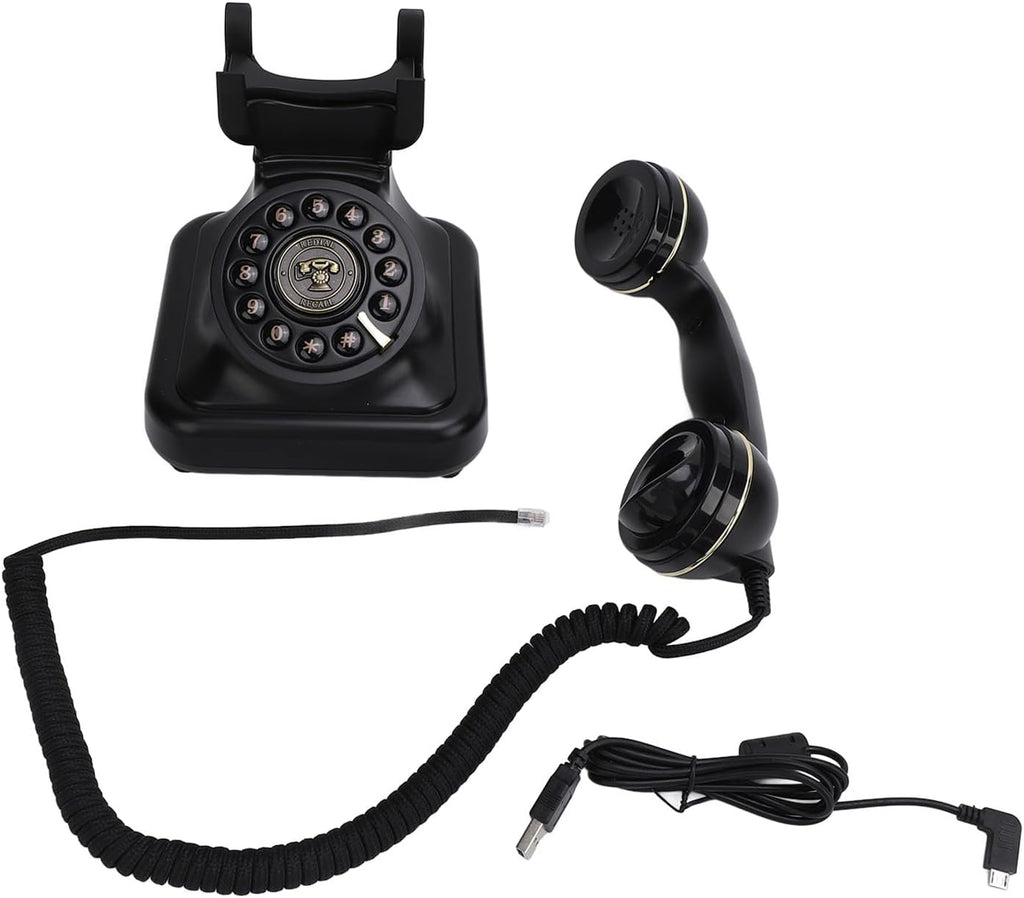 Phone Audio GuestBook, Compact Audio Messages Guest Book Vintage 120 Hours Recording 8G Capacity User Friendly for Weddings Parties Funerals (Black), #512