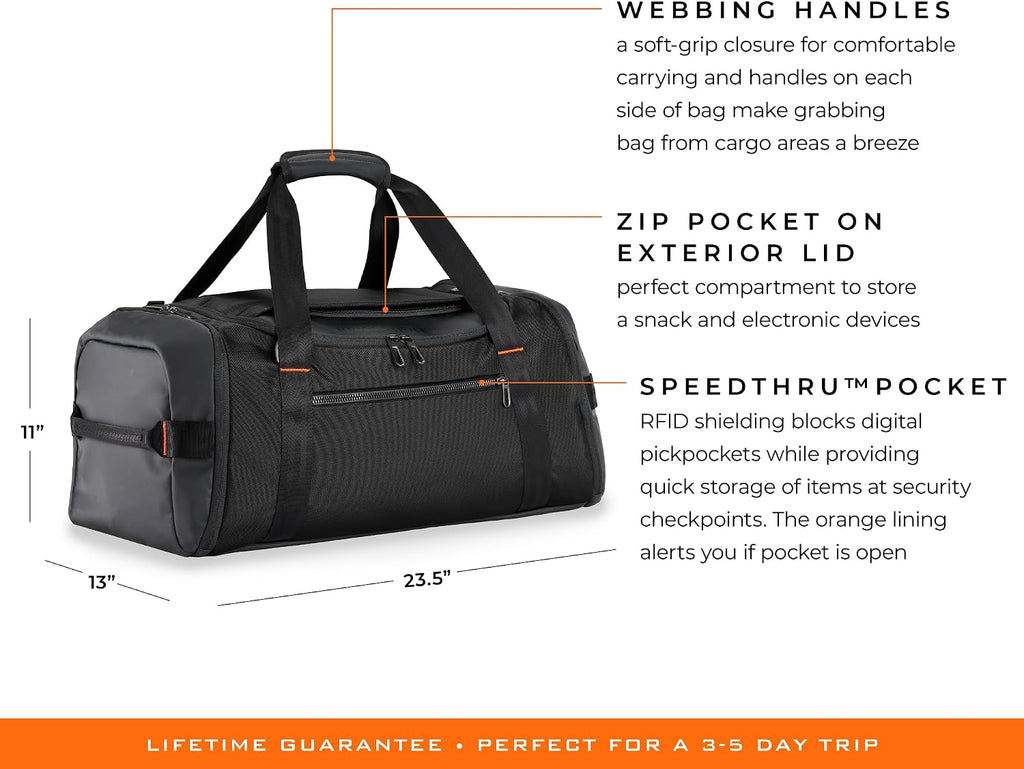 Briggs & Riley Travel Duffel Bag - Weekender & Overnight Luggage for Women & Men, Softside Bag - ZDX Collection