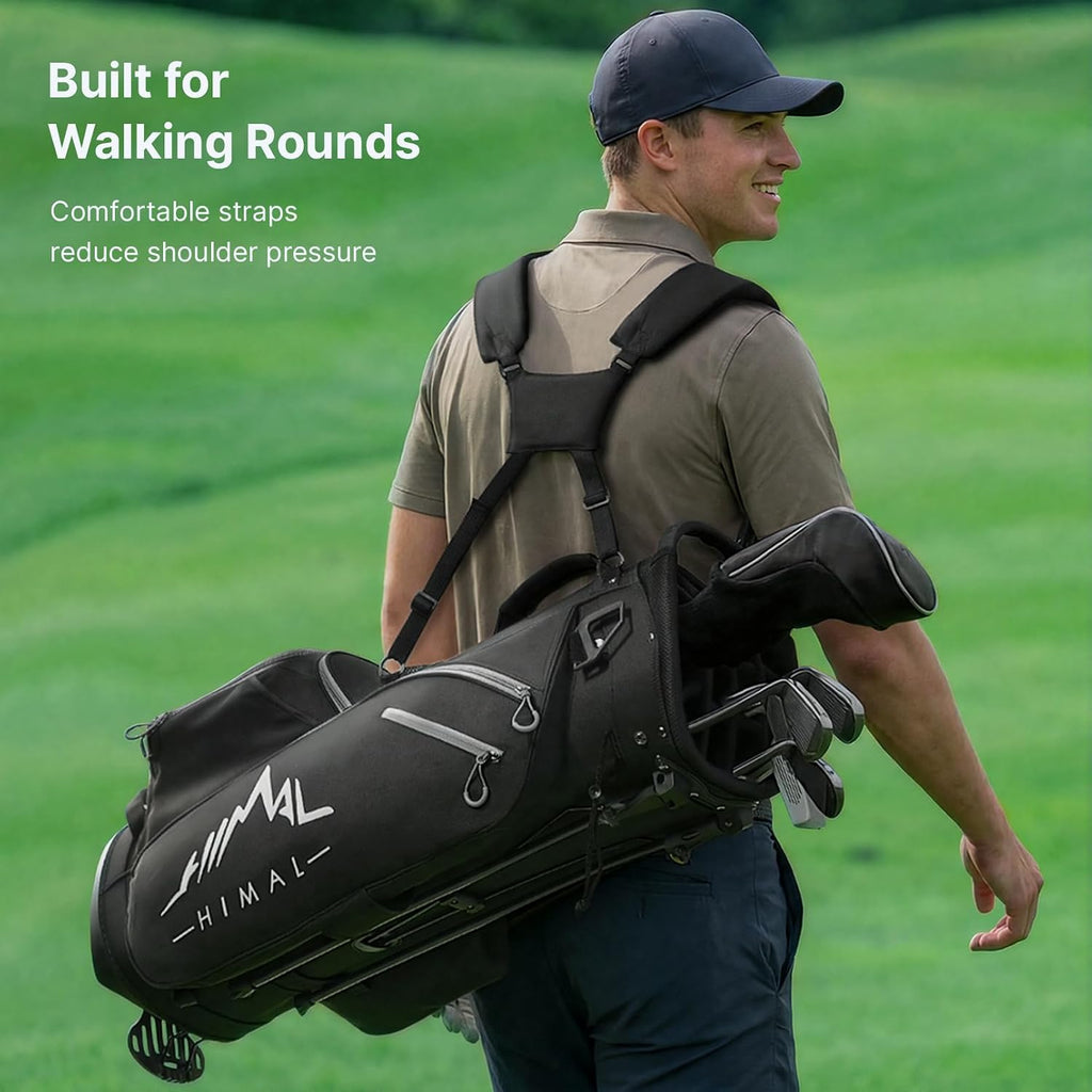 GoHimal 14-Way Golf Stand Bag, Golf Bag with Stand - Lightweight Durable Club Bag for Men & Women