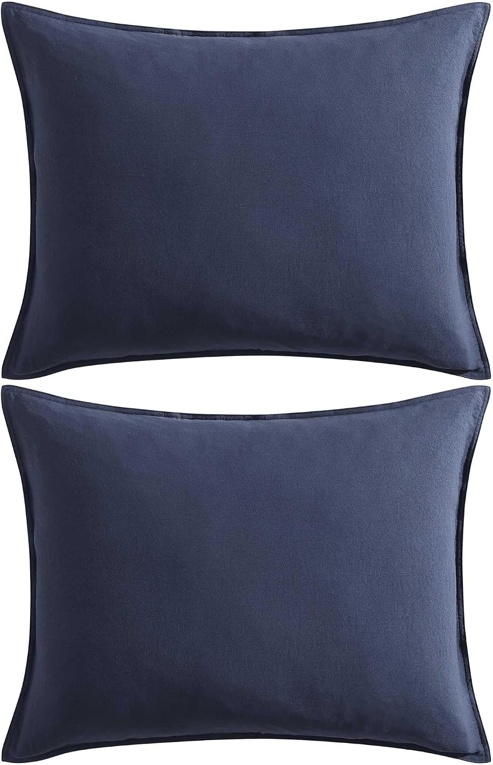 Tommy Hilfiger - Twin/Twin XL Bedding Set, Soft 5 Piece Comforter Set w/Matching Bed Sheets & Pillowcases, Medium Weight for Year Round Comfort (Solid Microfiber Blue)