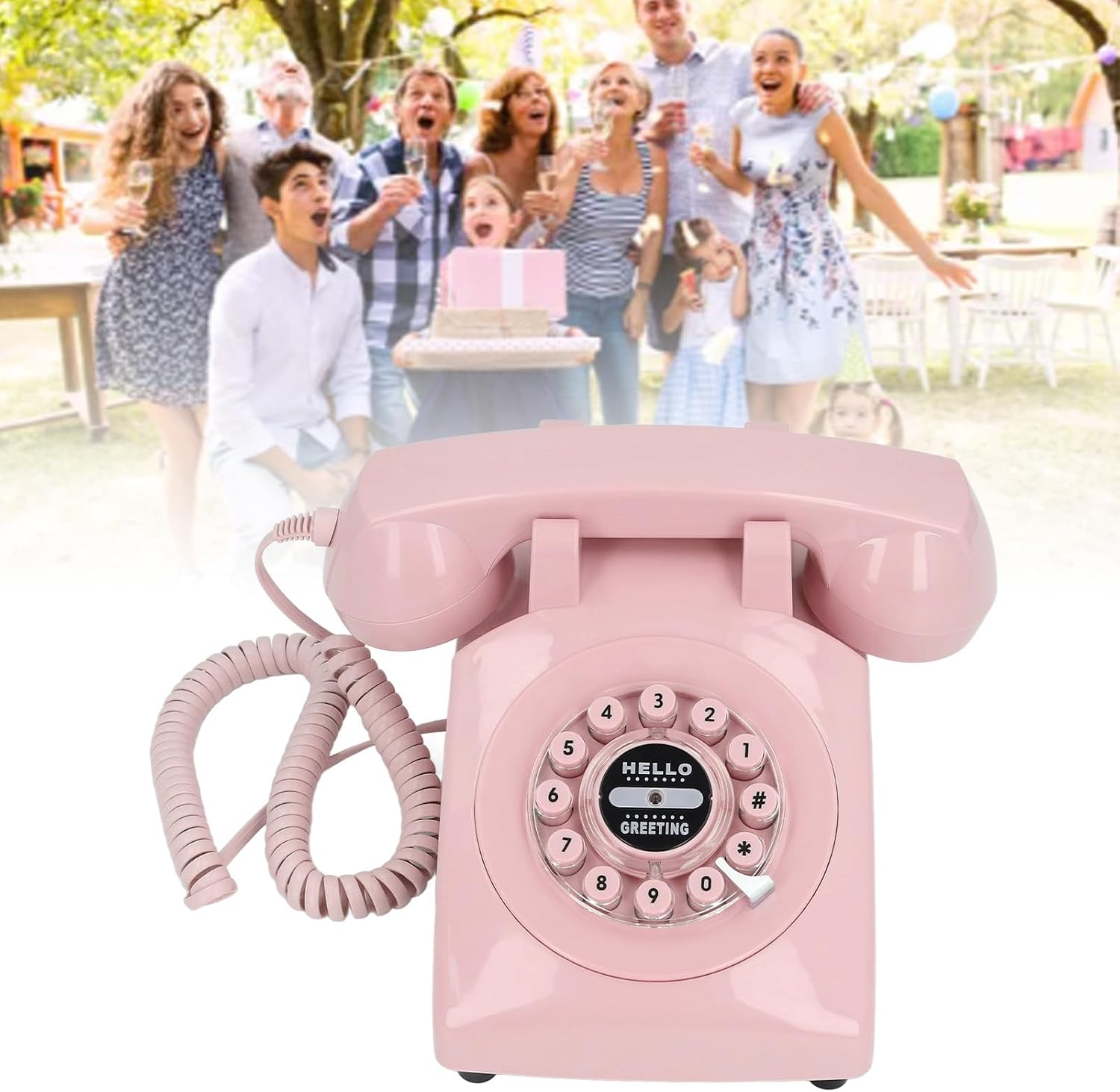 Audio Guest Book Wedding Phone, 120 Hours Recording 8G Capacity Audio Guestbook Phone for Wedding, Vintage Record Customized Audio Messages Guest Book for Bridal Shower, Birthday