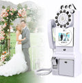 Retro Video & Audio Guest Book Wedding Phone Guestbook Creative Customized Video Messages for Wedding, Bridal Shower, Baby Shower, Birthday, Graduations(White)