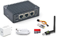 FriendlyElec Nanopi R5S-LTS Mini Router OpenWRT, 4GB LPDDR4X RAM 64GB eMMC, H.265/H.264 4K Video Decoder, with Three Gbps Ethernet for Smart Gateway IoT NAS Device, Support Debian Ubuntu (TF Card Kit)