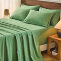 Bedlifes 100% French Flax Linen Sheets Set Queen Size - 6 Piece Extra Deep Pocket 18-24',Soft Breathable Queen Bed Sheets with Temperature Regulating & Moisture-Wicking(Sage Green