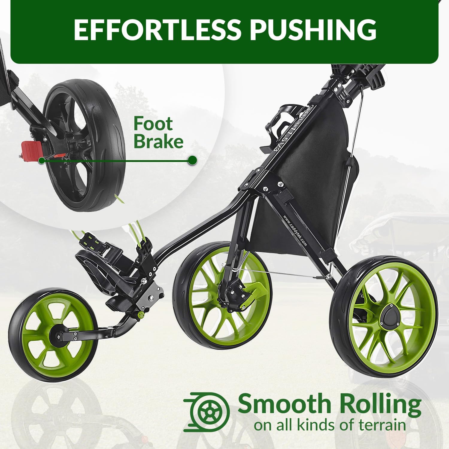 Caddytek Golf CaddyLite 11.5 V3 Superlite Deluxe Push Cart