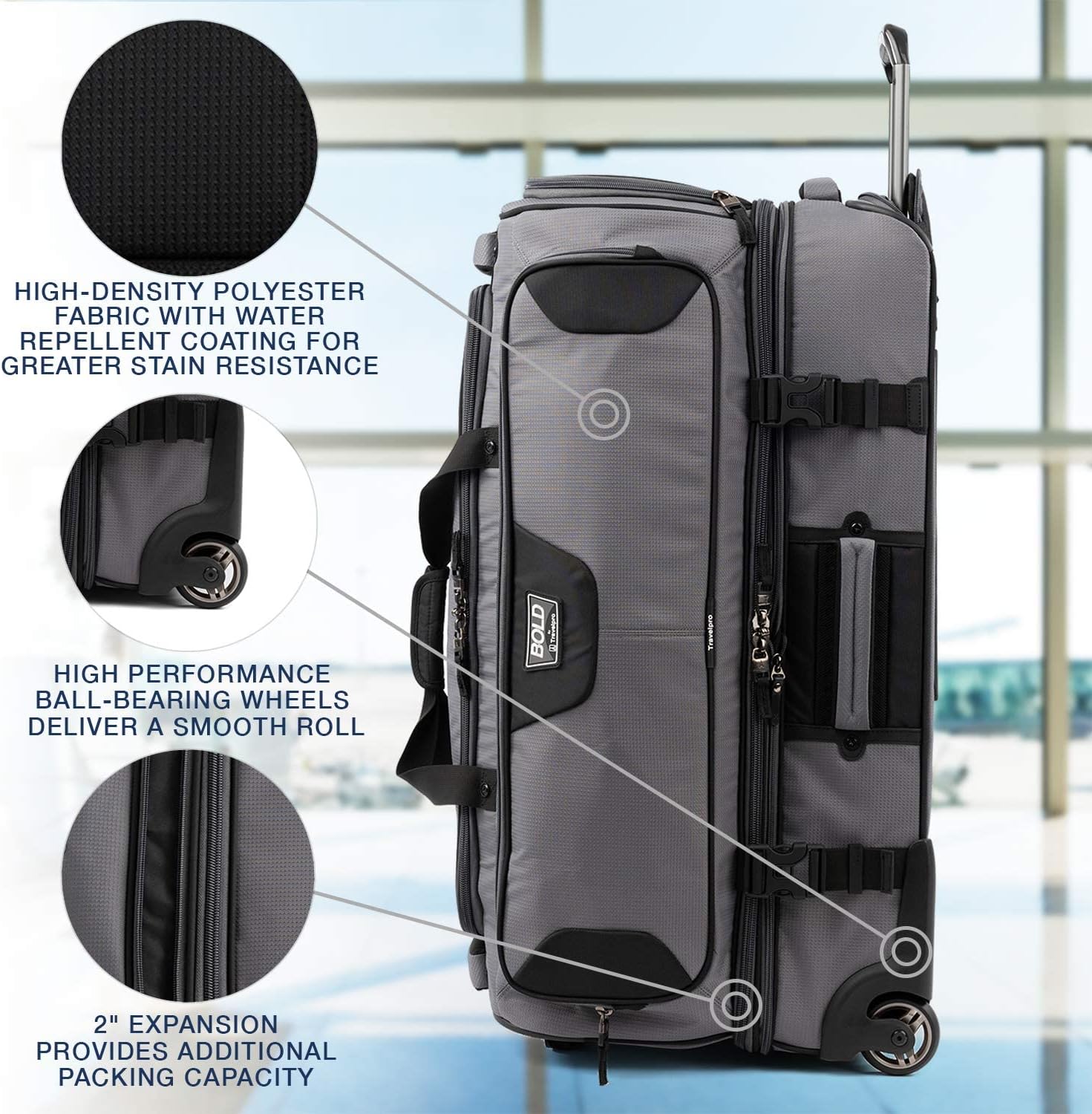 Travelpro Tpro Bold 2.0 30 Inch Drop Bottom Rolling Duffel