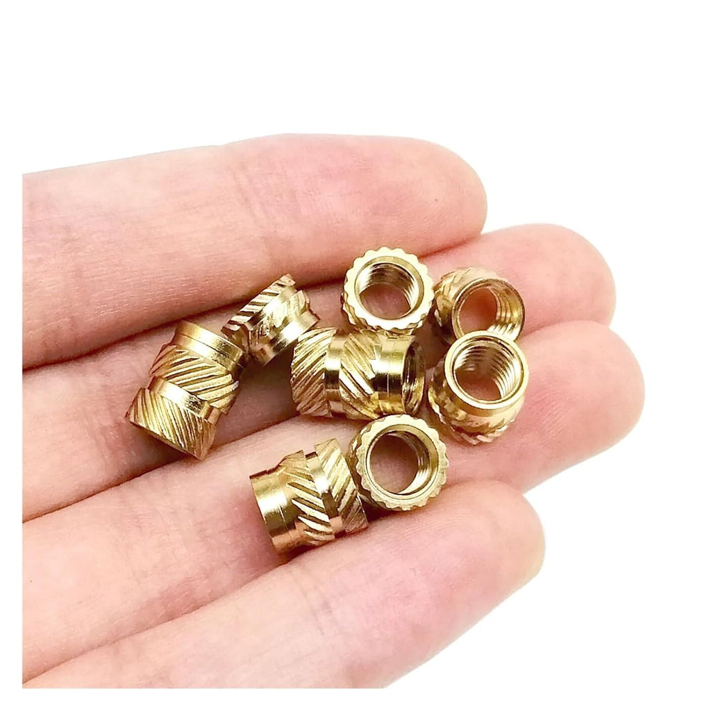 M1.4 M1.6 M2 M2.5 M3 M4 M5M6 Brass Copper Embedment Insert Nut Kit Set for Hot Heat Melt Injection 3D Print Twill Knurled Thread(M2M2.5M3M4 1300pcs)