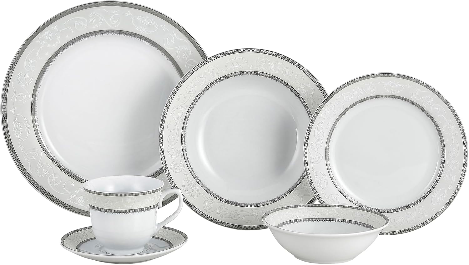 Lorenzo Sirena 57-Piece Dinnerware Set, Service for 8