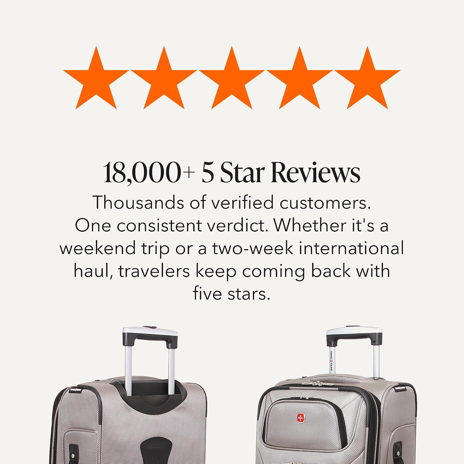 SWISSGEAR Sion Softside Expandable Spinner Luggage Durable Lightweight Travel Suitcase, Pewter, Carry-On