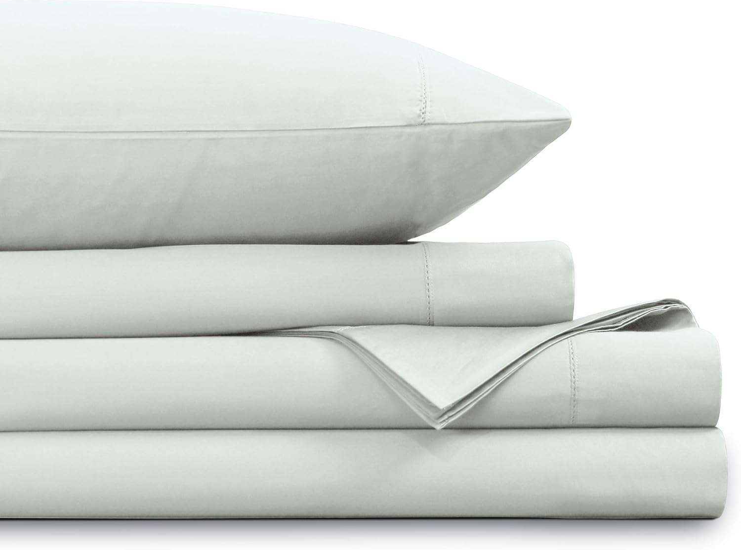Tribeca Living 1000 Thread Count Egyptian Cotton Sheets King Size - Silky Smooth Sateen Weave for Luxurious Sleep - 22 Inch Deep Pocket 4-Piece Set in Ivory