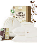 Bedsure 100% GOTS Certified Organic Cotton Sheets, King Size Sheets Set, 17' Deep Pocket Bedsheets with Corner Straps, Eco-Friendly, Soft, Breathable & Luxury PureWoven Cotton Hotel Bedding, Ivory