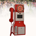 32G 64G New Audio Video Guestbook, 1080P Video Guestbook Wedding Phone, SD Card Customized Video Audio Guest Book with Lens Recording, Retro 1960's Style Vintage Audio Guest Book,Red-64G