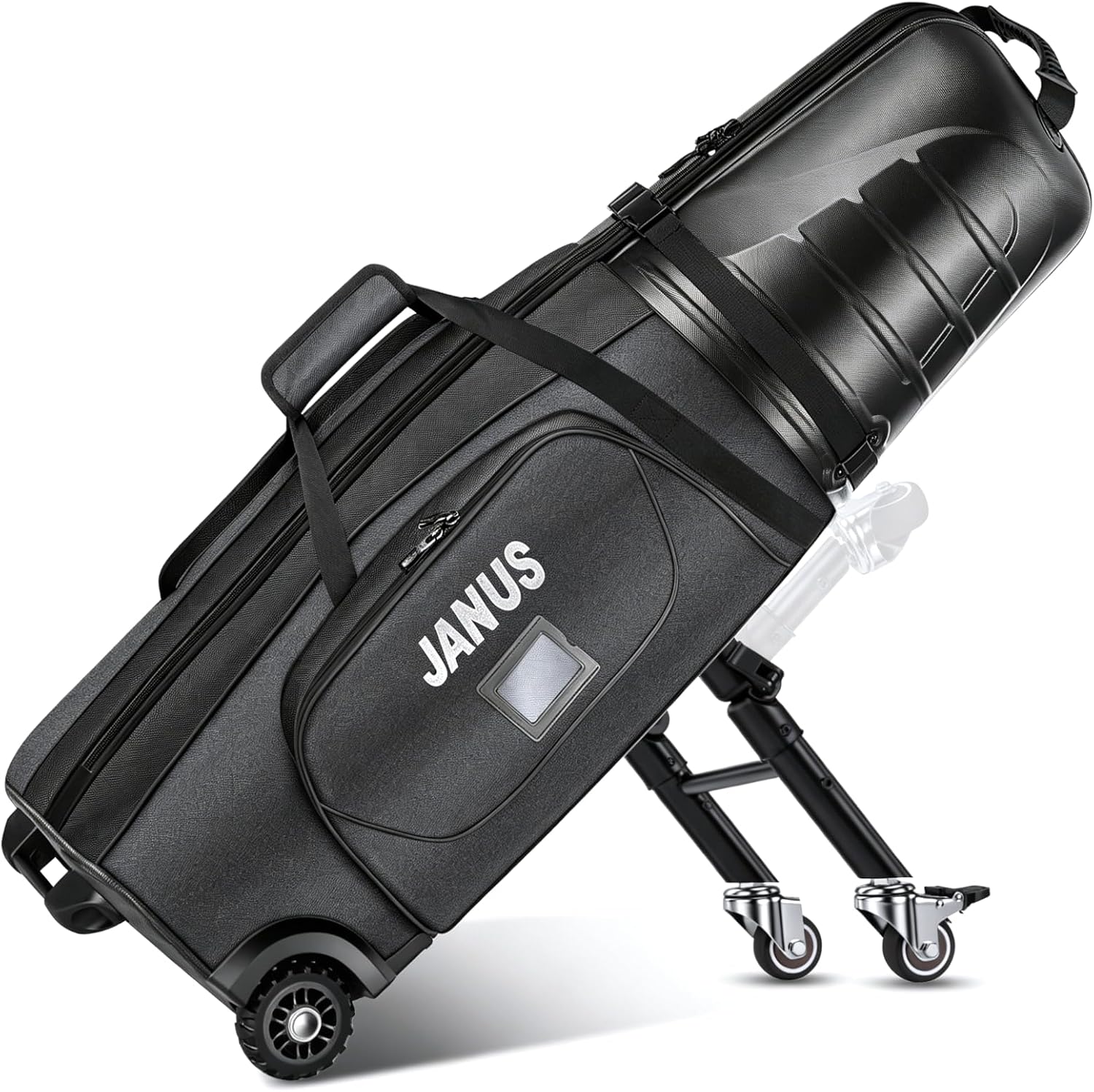 JANUS Golf Travel Bag with Wheels, Foldable Airline-Ready Design, Protective Structured Design, and Support-Leg Travel System