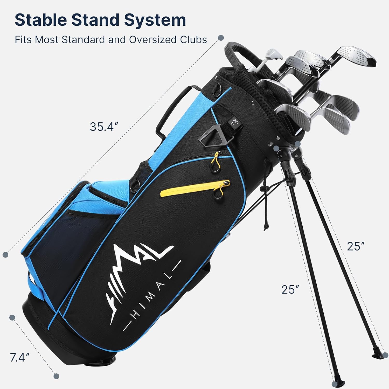 GoHimal 14-Way Golf Stand Bag, Golf Bag with Stand - Lightweight Durable Club Bag for Men & Women