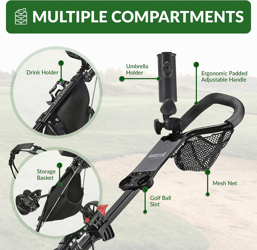 Caddytek Golf CaddyLite 11.5 V3 Superlite Deluxe Push Cart