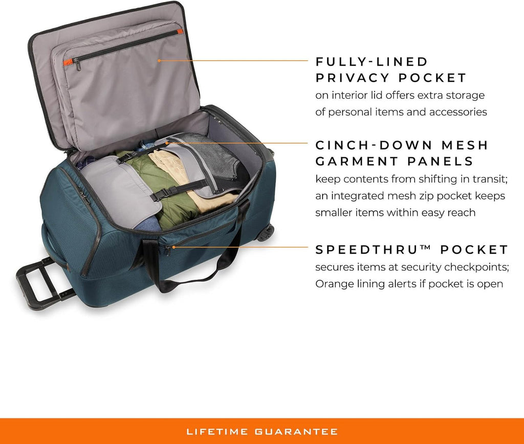 Briggs & Riley Travel Duffel Bag - Weekender & Overnight Luggage for Women & Men, Softside Bag - ZDX Collection