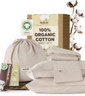 Bedsure 100% GOTS Certified Organic Cotton Sheets, King Size Sheets Set, 17' Deep Pocket Bedsheets with Corner Straps, Eco-Friendly, Soft, Breathable & Luxury PureWoven Cotton Hotel Bedding, Linen