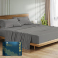 Mayfair Linen 100% Egyptian Cotton Sheets King Size - 1500 Series King Size Sheets Set Egyptian Cotton, Luxury Bedsheet (Dark Grey, 4 PC), Soft, Cooling, 17' Deep Pocket Sateen Weave Bedsheet Set