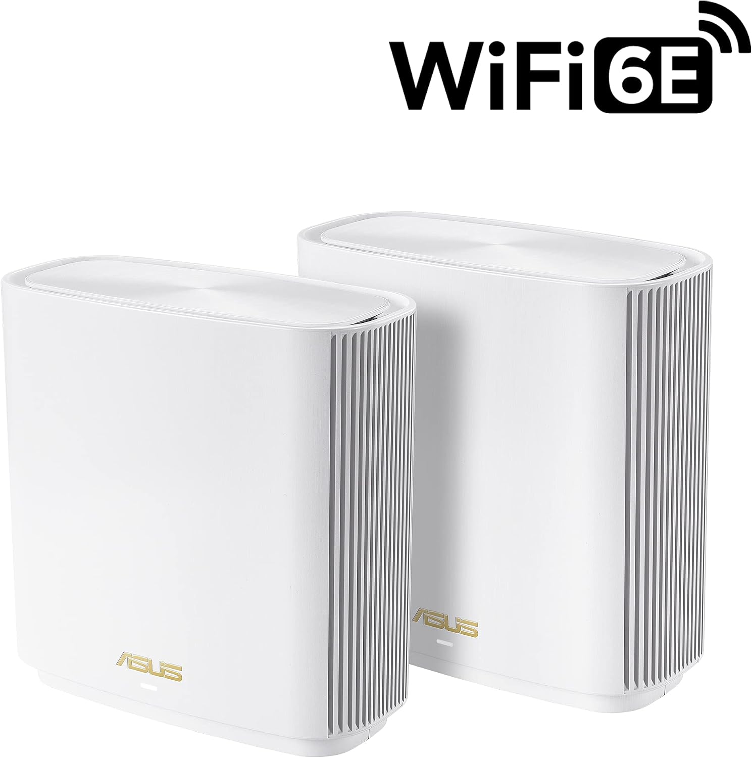 ASUS ZenWiFi Whole-Home WiFi 6E Tri-band Mesh (ET8 2PK), Coverage up to 5,500 sq.ft & 6+rooms, 6600Mbps, 2.5G Port, AiMesh, Lifetime Free Internet Security, Parental Control, Easy Setup, Instant Guard