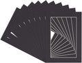 8.5x11 Mat for 11x14 Frame - Precut Mat Board Acid-Free Black 8.5x11 Photo Matte For a 11x14 Picture Frame, Premium Matboard for Family Photos, Show Kits, Art, Picture Framing, Pack of 100 Mats