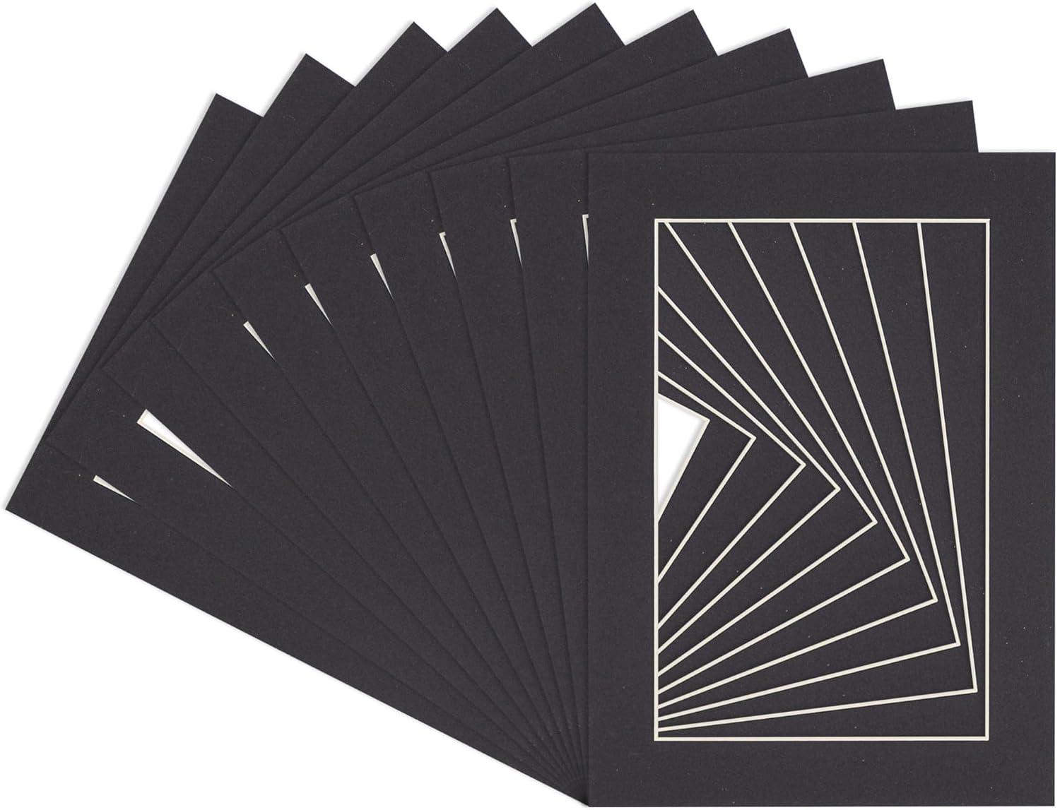 11x14 Mat for 12x18 Frame - Precut Mat Board Acid-Free Black 11x14 Photo Matte Made to Fit a 12x18 Picture Frame, Premium Matboard for Family Photos, Show Kits, Art, Picture Framing, Pack of 25 Mats