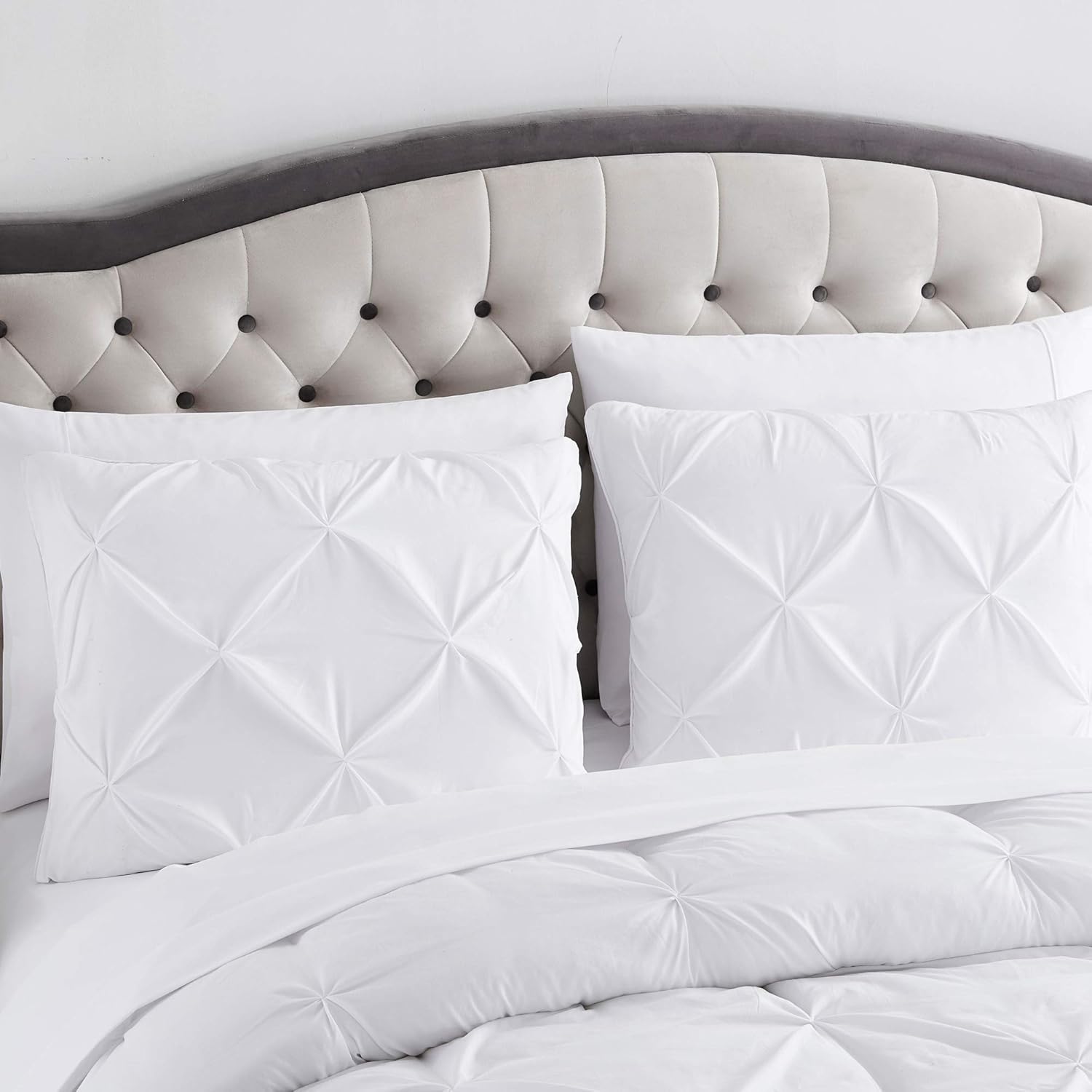 8 Piece Comforter Set Bag with Pintuck Design, Case Pack (Pack of 3)