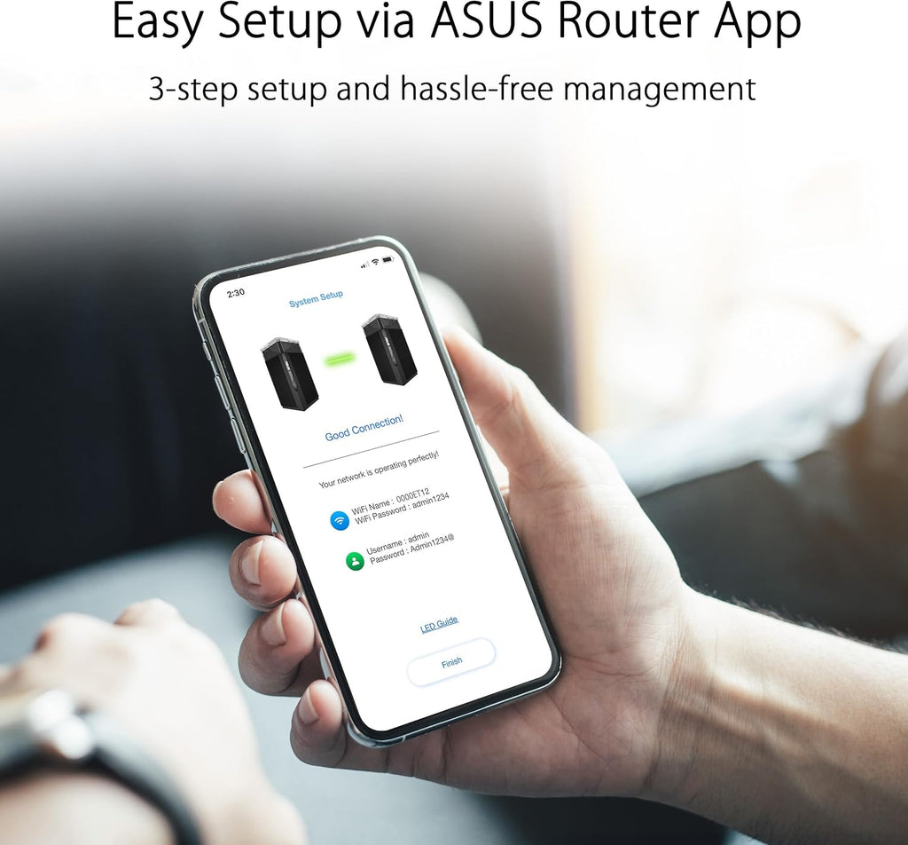 ASUS ZenWiFi Pro AXE11000 Tri-Band WiFi 6E Mesh System (ET12 2PK) - Whole Home Coverage up to 6000 Sq.Ft & 6+ Rooms (Renewed)