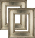 Creative Mark Museum Plein Aire Ornate Picture Frame - 24x30 - Silver Leaf - Pack of 2, High-End Antique Style Frames - Open Back with No Glass or Backing