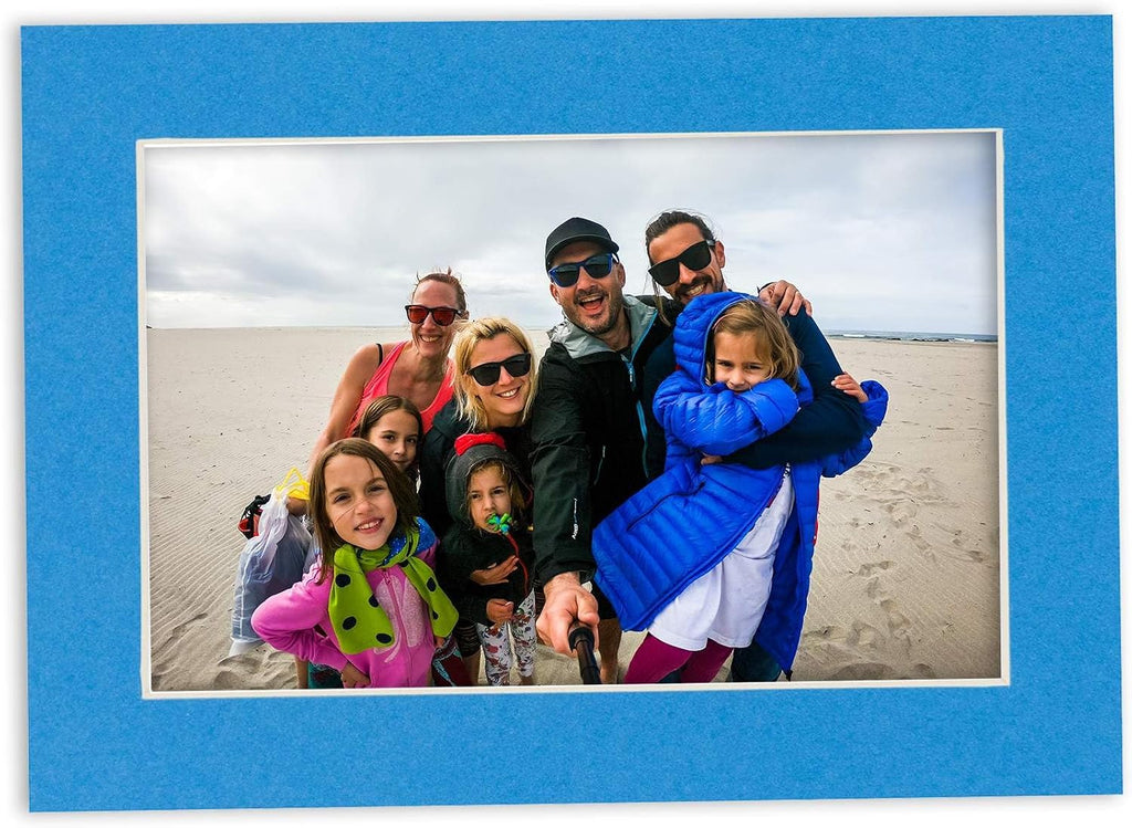11x14 Mat for 12x18 Frame - Precut Mat Board Acid-Free Show Kit with Backing Board, and Clear Bags Bay Blue 11x14 Photo Matte Made to Fit a 12x18 Picture Frame Matboard for Framing, Pack of 25 Mats
