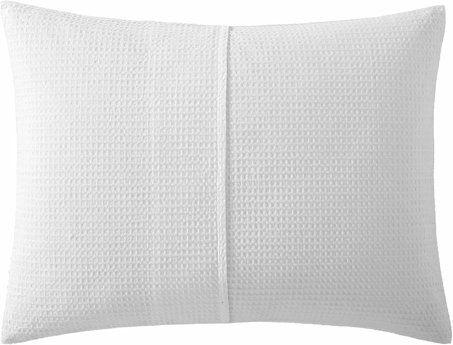 Vera Wang - Queen Comforter Set, Luxury Cotton Bedding with Matching Shams, Medium Weight & Ideal for All Seasons (Waffle Pique Queen, White)
