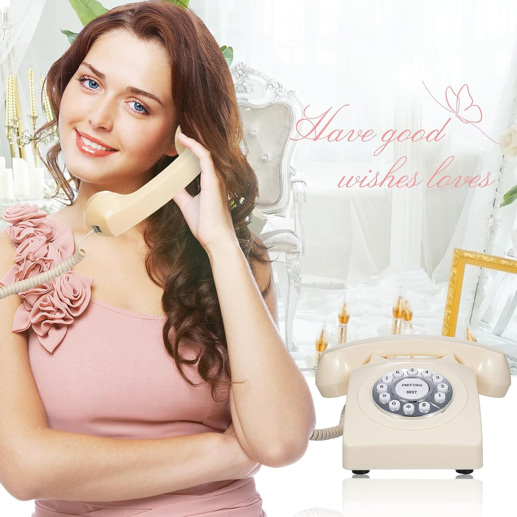 Audio Guest Book Wedding Phone - Retro Audio Message Record Wedding Phone Customized with Voicemail Best Wishes Suitable for Bridal Shower Birthday Party Baby Shower Anniversary Engagement