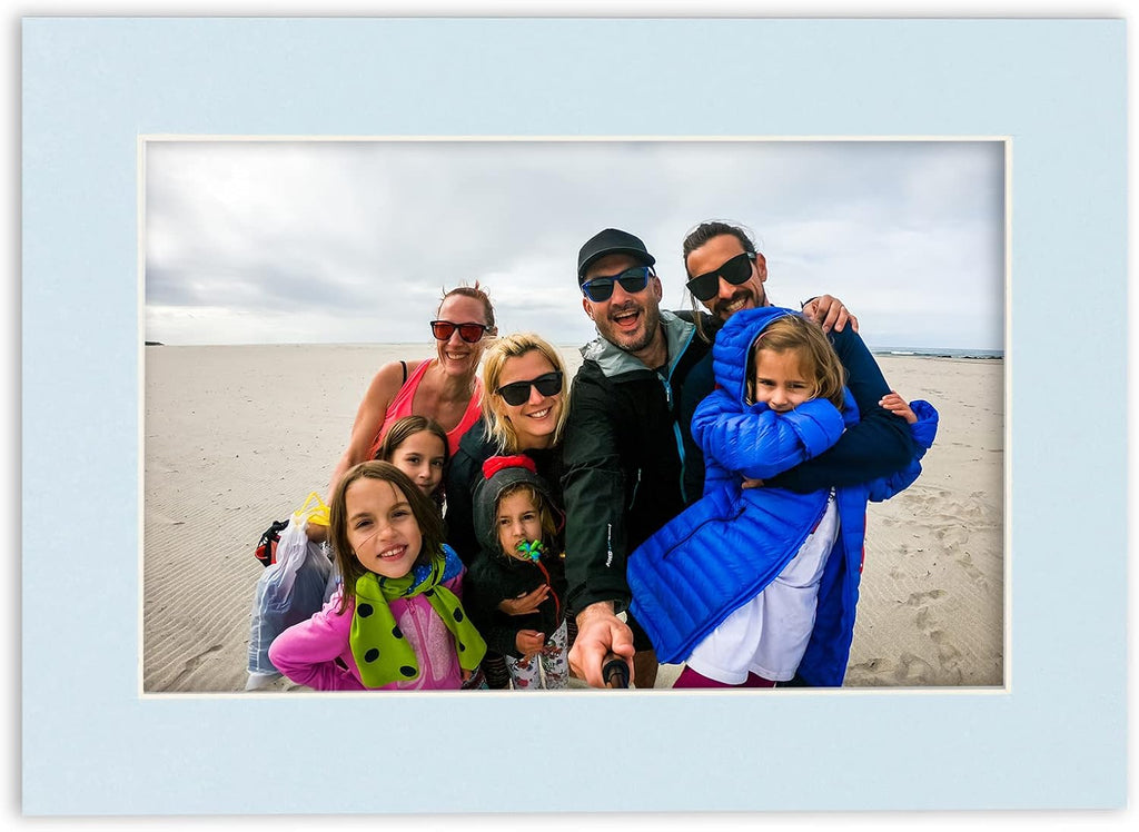 11x14 Mat for 12x18 Frame - Precut Mat Board Acid-Free Show Kit with Backing Board, and Clear Bags Baby Blue 11x14 Photo Matte Made to Fit a 12x18 Picture Frame Matboard for Framing, Pack of 10 Mats
