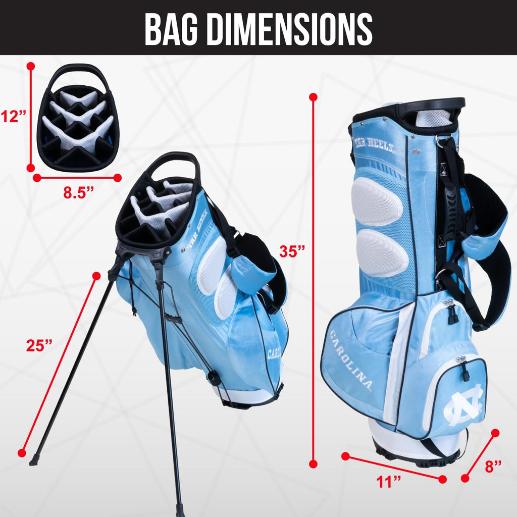 Team Golf NCAA Fairway Golf Stand Bag, Lightweight, 14-Way Top, Spring Action Stand, Insulated Cooler Pocket, Padded Strap, Umbrella Holder & Removable Rain Hood