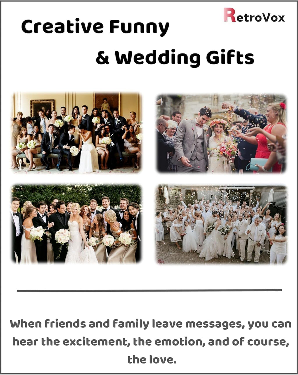 RetroVox Video & Audio Guest Book Wedding Phone Guestbook Creative Easy to Use & Fun Engagements Anniversaries Baby Showers Graduation (Victorian, 06 Bordeaux Red)