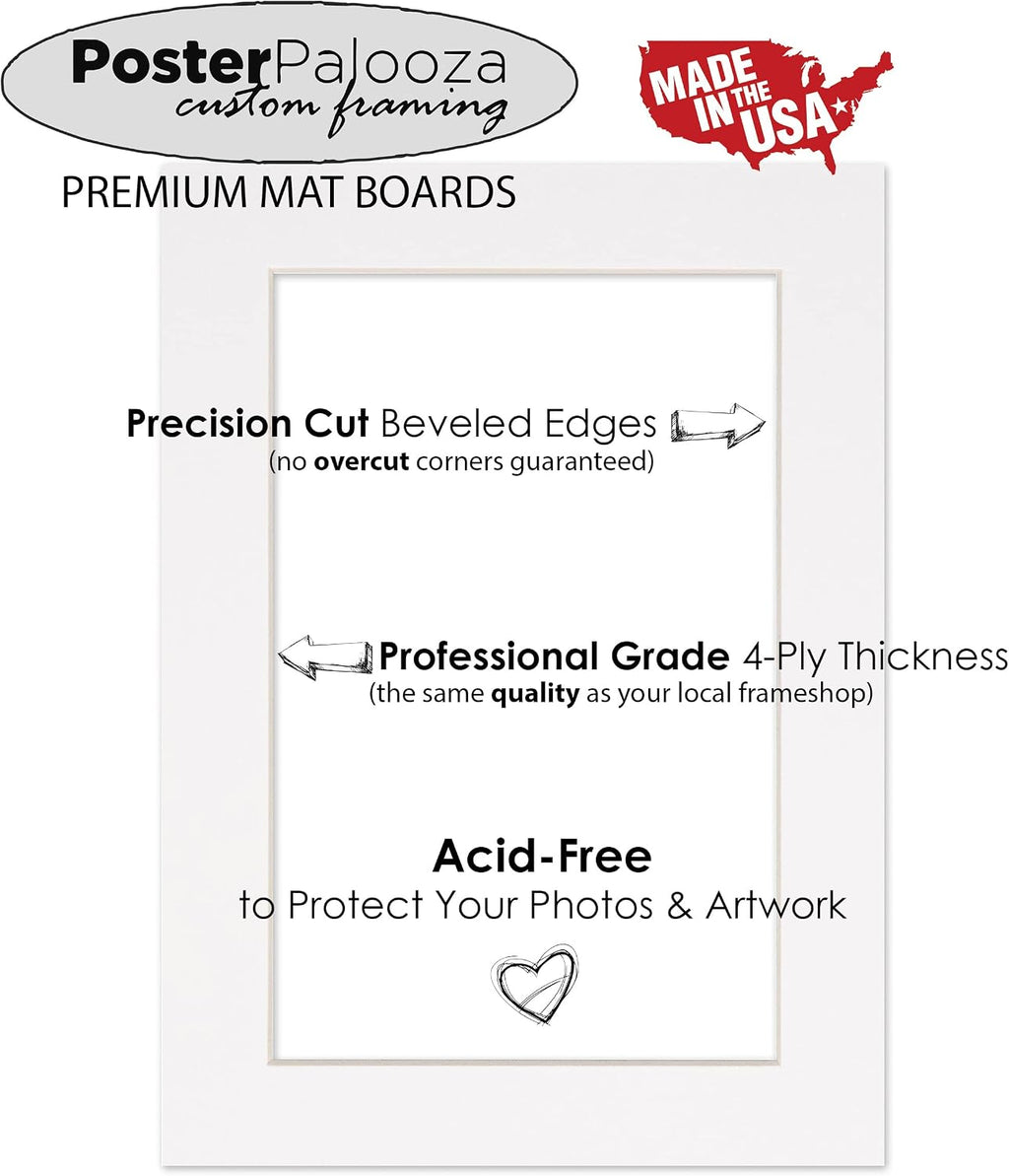 11x14 Mat for 12x18 Frame - Precut Mat Board Acid-Free Black 11x14 Photo Matte Made to Fit a 12x18 Picture Frame, Premium Matboard for Family Photos, Show Kits, Art, Picture Framing, Pack of 25 Mats