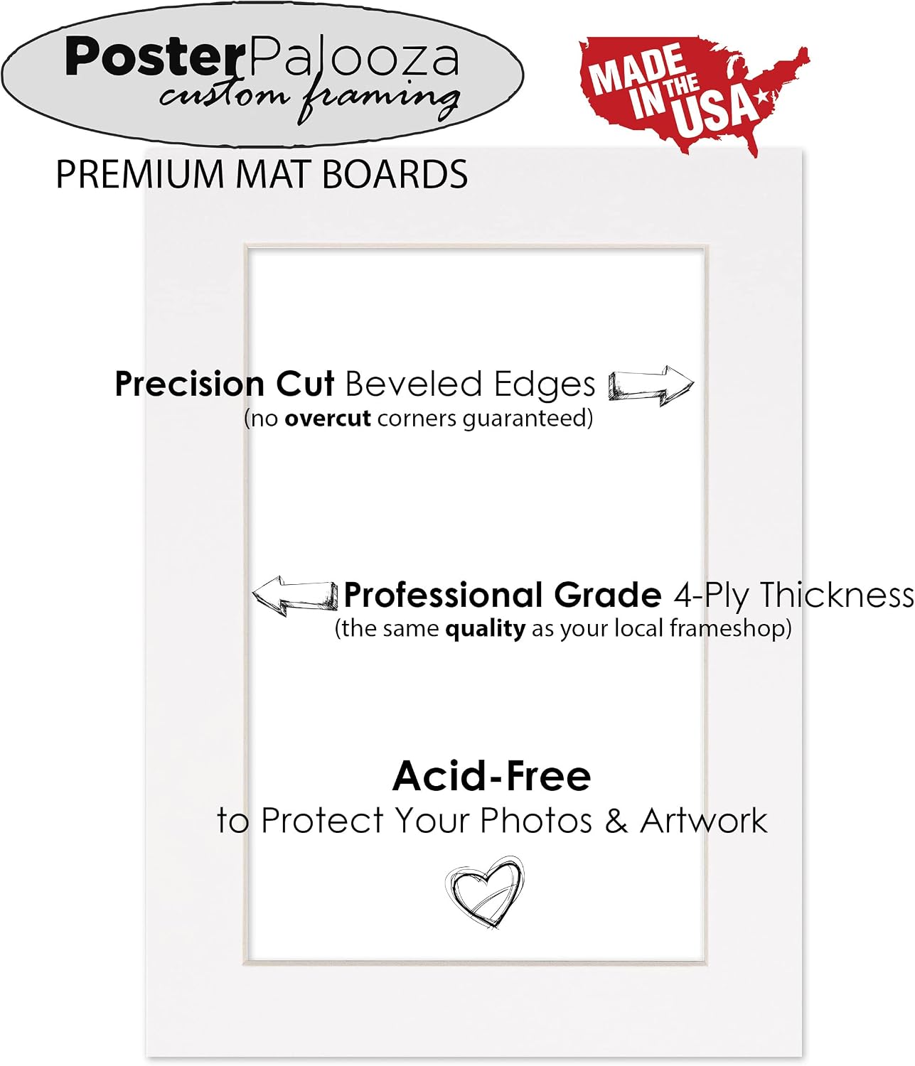 11x14 Mat for 12x18 Frame - Precut Mat Board Acid-Free Black 11x14 Photo Matte Made to Fit a 12x18 Picture Frame, Premium Matboard for Family Photos, Show Kits, Art, Picture Framing, Pack of 25 Mats