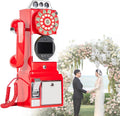 Video Audio Guest Book，Wedding Phone Guestbook,Capture Every Heartfelt Moment, The Ultimate Video Audio Guest Book for Weddings 54x27x20 cm (Red)
