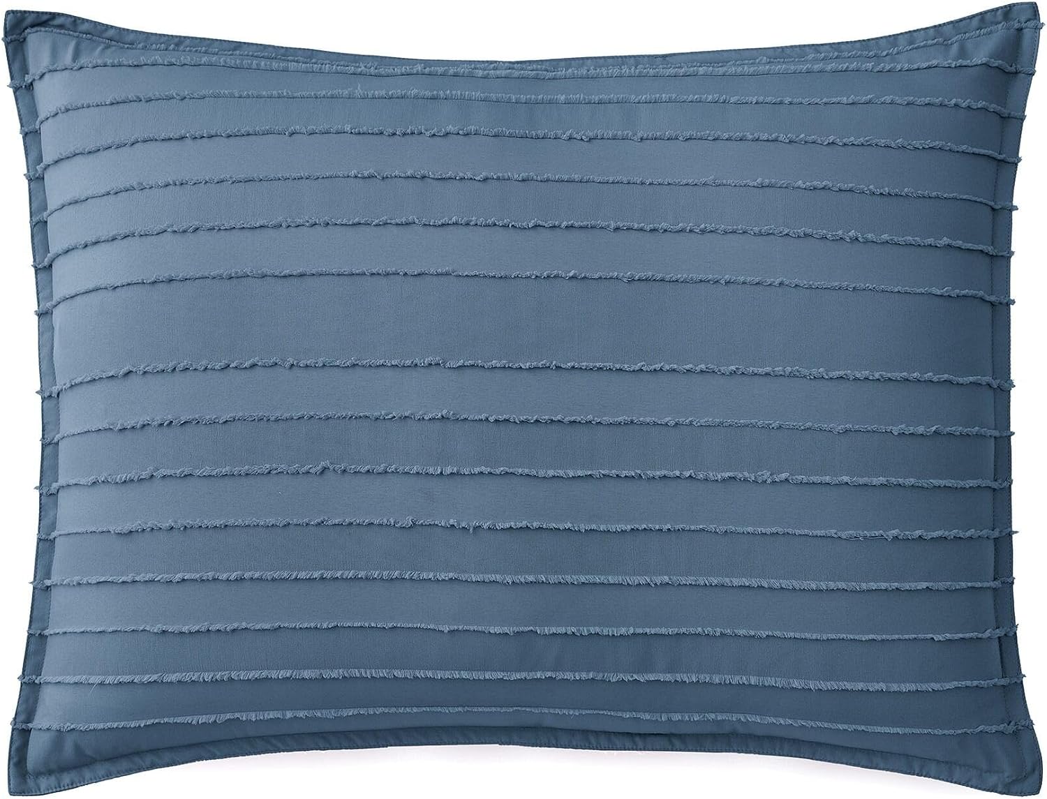 UGG Textured King Comforter Set - 3 Piece Striped Reversible Queen Bedding Set with Pillow Shams, Stylish Soft & Luxurious Blue Bed Set for Home & Bedroom (King)