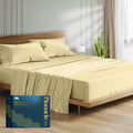 Mayfair Linen 100% Egyptian Cotton Sheets Queen Size Bed Set - Luxury High Thread Count Egyptian Cotton Queen Sheet Set (4 PC, Beige), 17' Deep Pocket, Silky Soft, Cooling, Sateen Weave Bedding