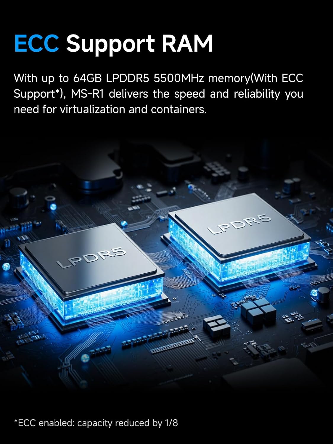 MINISFORUM MS-R1 ARM Mini Workstation CP8180 Processor(12C/12T) 64GB LPDDR5(ECC Support) Without SSD Mini PC, HDMI/2x USB-C Triple Display, 2X 10G LAN Port, 7X USB Port, WiFi6E, BT5.3 Micro PC
