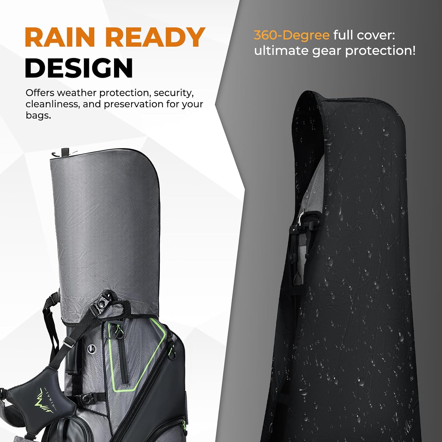 uniHimal 14 Way Dividers Golf Stand Bag Lightweight, Golf Bag for Men Women with Multiple Pockets, Dual Strap and Rain Cover Hood