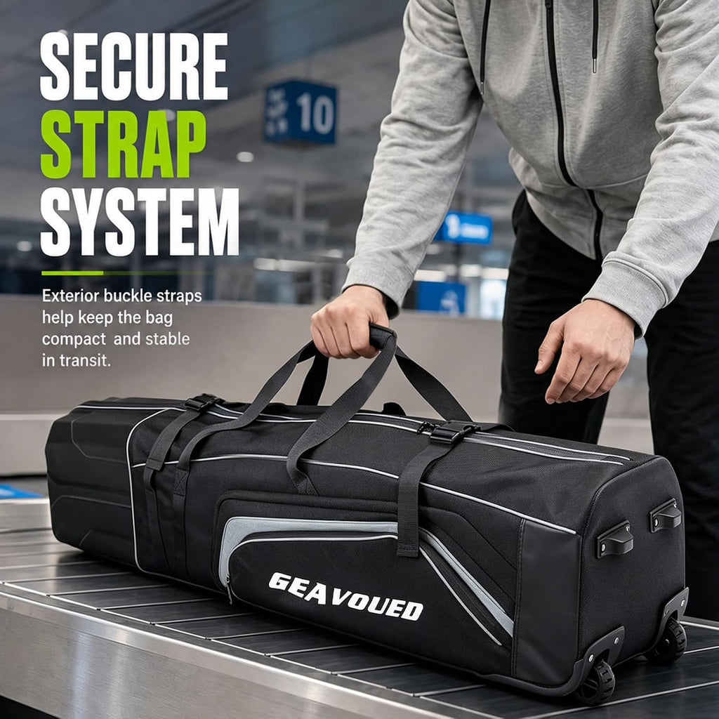 Golf Travel Bag with Hard Case Top and Wheels,Premium Oxford Fabric,Golf Travel Bags for Airlines,Protect Your Club for Safe Transport