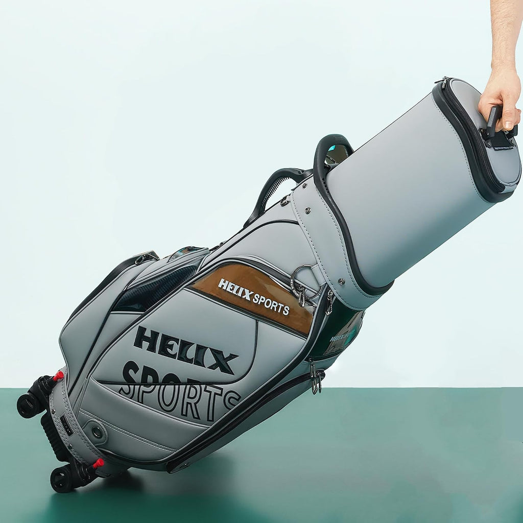 HELIX Golf Bag with Wheels, Retractable Golf Bag for Travel, Durable Course Golf Travel Cover
