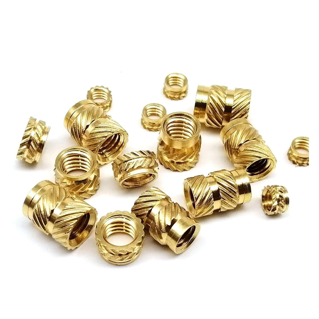 M1.4 M1.6 M2 M2.5 M3 M4 M5M6 Brass Copper Embedment Insert Nut Kit Set for Hot Heat Melt Injection 3D Print Twill Knurled Thread(M2M2.5M3M4 1300pcs)